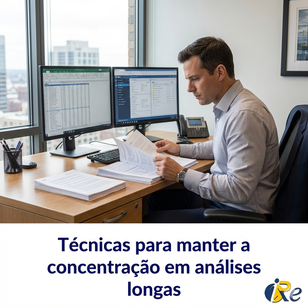 Técnicas para manter a concentração em análises longas